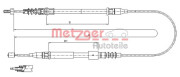 11.5769 METZGER żażné lanko parkovacej brzdy 11.5769 METZGER