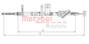 17.5020 METZGER żażné lanko parkovacej brzdy 17.5020 METZGER