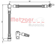 4110104 METZGER brzdová hadica 4110104 METZGER