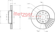 6110021 Brzdový kotouč GREENPARTS METZGER