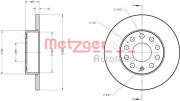 6110030 Brzdový kotouč COATED METZGER