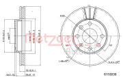 6110038 Brzdový kotouč COATED METZGER