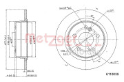 6110039 Brzdový kotouč COATED METZGER