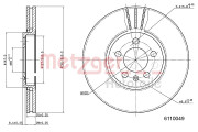 6110049 Brzdový kotouč COATED METZGER