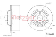 6110053 Brzdový kotouč COATED METZGER