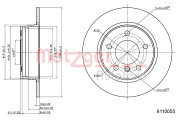 6110055 Brzdový kotouč COATED METZGER