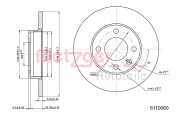 6110060 Brzdový kotouč COATED METZGER