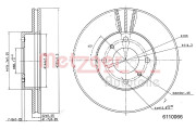 6110066 METZGER brzdový kotúč 6110066 METZGER