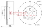 6110078 Brzdový kotouč COATED METZGER