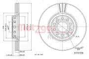 6110100 Brzdový kotouč COATED / HIGH CARBON METZGER