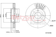 6110109 Brzdový kotouč COATED METZGER