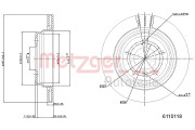 6110118 Brzdový kotouč COATED METZGER