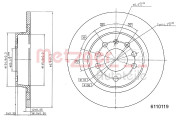 6110119 Brzdový kotouč COATED METZGER