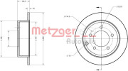 6110122 Brzdový kotouč COATED METZGER