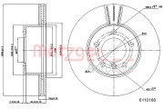 6110166 Brzdový kotouč COATED METZGER