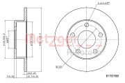 6110168 Brzdový kotouč COATED METZGER