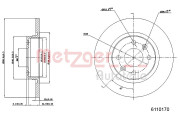 6110170 Brzdový kotouč GREENPARTS METZGER