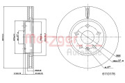 6110176 Brzdový kotouč COATED METZGER