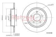 6110180 Brzdový kotouč COATED METZGER