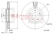 6110189 Brzdový kotouč COATED METZGER