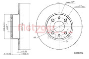 6110204 Brzdový kotouč COATED METZGER