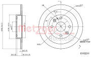 6110211 Brzdový kotouč METZGER