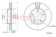 6110213 Brzdový kotouč COATED METZGER