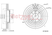 6110216 Brzdový kotouč COATED METZGER