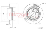 6110217 Brzdový kotouč GREENPARTS METZGER