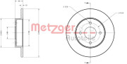 6110220 METZGER brzdový kotúč 6110220 METZGER