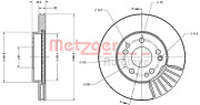 6110223 Brzdový kotouč COATED METZGER