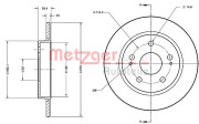 6110234 Brzdový kotouč GREENPARTS METZGER