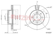 6110237 Brzdový kotouč COATED METZGER