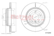 6110259 Brzdový kotouč COATED / HIGH CARBON METZGER