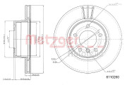 6110260 Brzdový kotouč COATED / HIGH CARBON METZGER