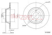 6110262 Brzdový kotouč COATED METZGER