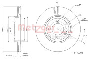 6110263 Brzdový kotouč METZGER