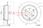 6110265 Brzdový kotouč COATED METZGER