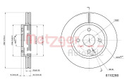 6110266 Brzdový kotouč METZGER