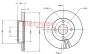 6110292 METZGER brzdový kotúč 6110292 METZGER