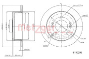 6110299 Brzdový kotouč COATED METZGER