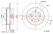 6110330 Brzdový kotouč COATED METZGER