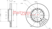 6110336 Brzdový kotouč METZGER