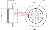 6110338 Brzdový kotouč COATED METZGER