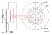 6110351 Brzdový kotouč GREENPARTS METZGER