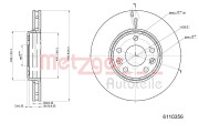 6110356 Brzdový kotouč COATED METZGER