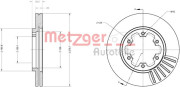 6110357 Brzdový kotouč COATED METZGER