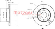 6110358 Brzdový kotouč COATED METZGER