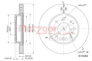 6110363 Brzdový kotouč COATED METZGER