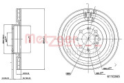 6110365 Brzdový kotouč COATED METZGER